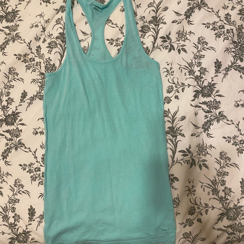 Teal or white PINK tank top